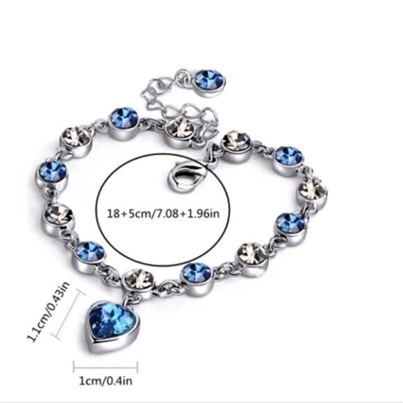 Heart of Ocean Crystal Bracelet - Picture 2 of 6